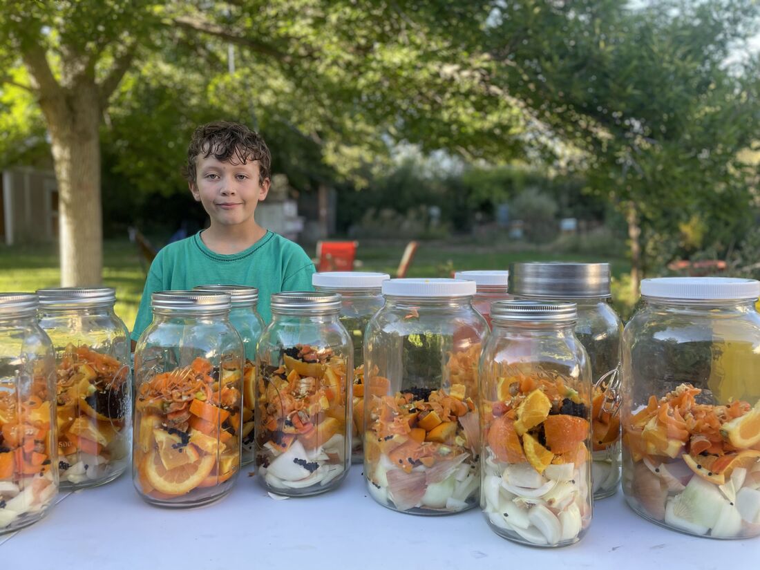 Jars ready for vinegar